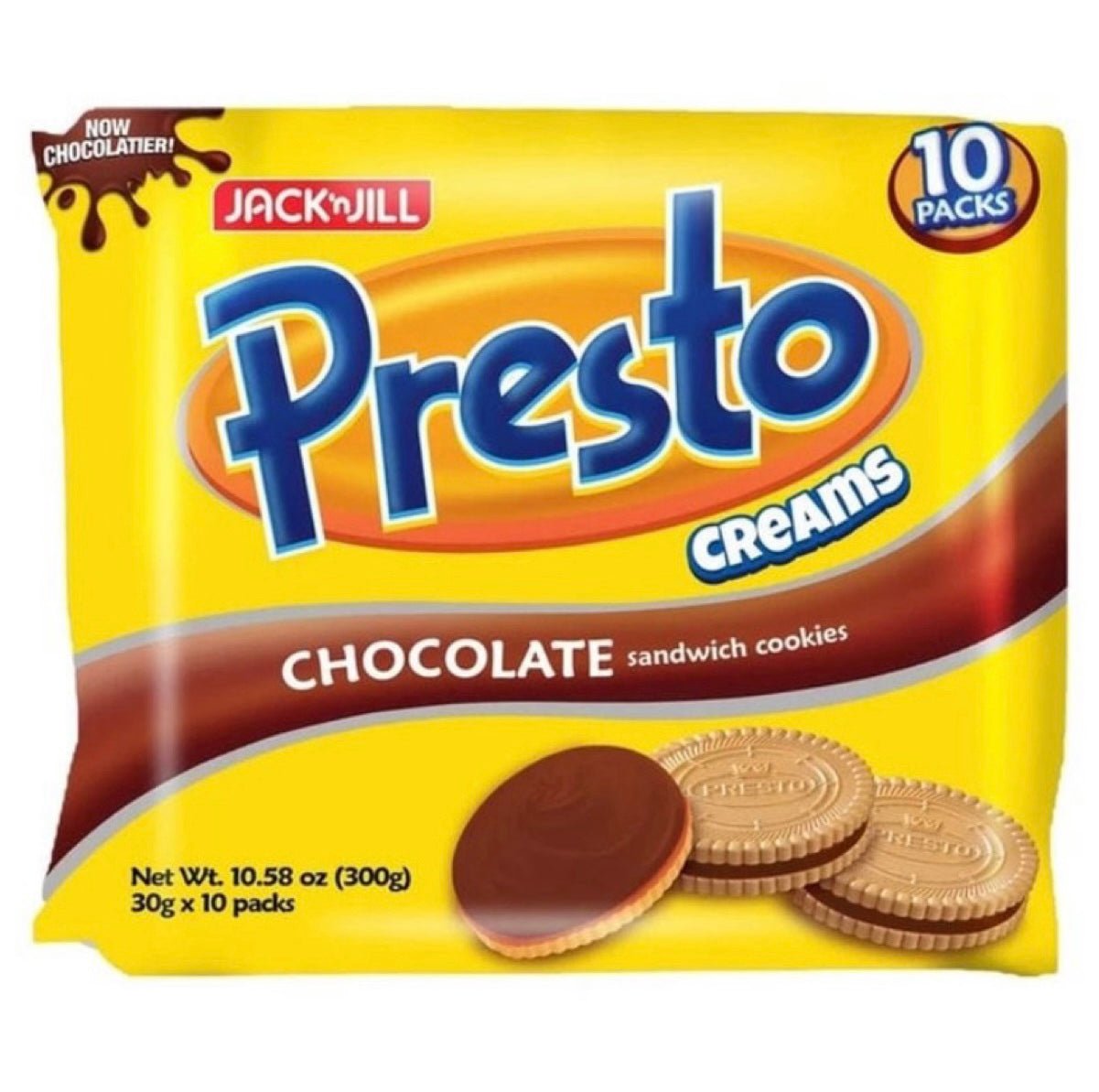 Jack ‘n Jill Presto Creams Chocolate Sandwich Cookies (10 Packs x30g) 300g - Asian Online Superstore UK