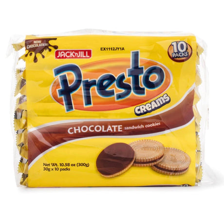 Jack ‘n Jill Presto Creams Chocolate Sandwich Cookies (10 Packs x30g) 300g - Asian Online Superstore UK