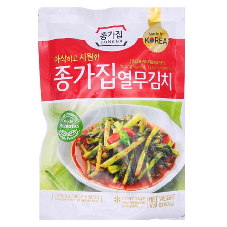 Jongga Yeolmu Kimchi (Yul Mu - Young Radish Leaves Kimchi) 500g - Asian Online Superstore UK