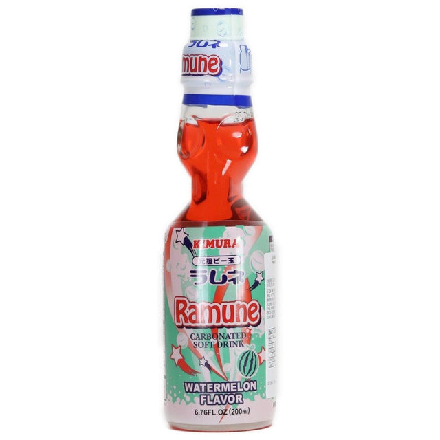 Kimura Gansu Ramune Watermelon Flavour 200ml - Asian Online Superstore UK