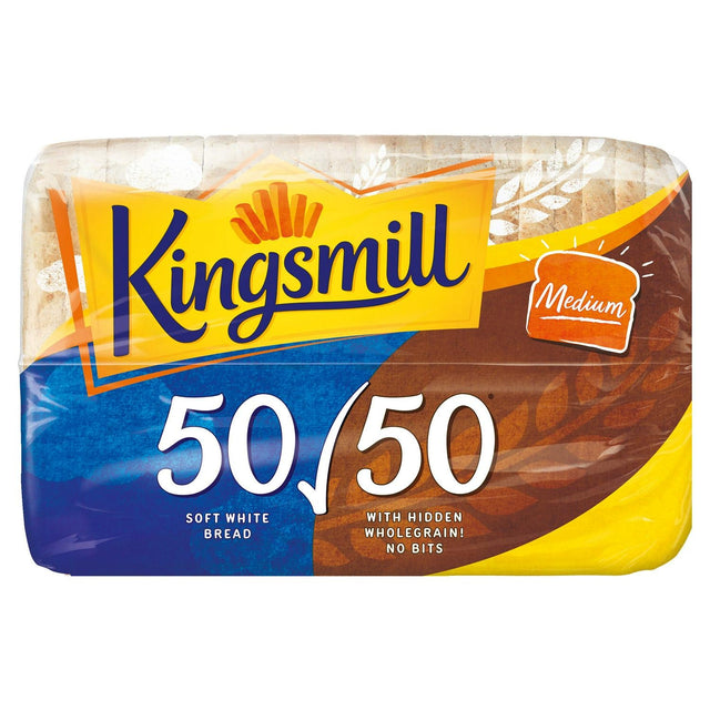 Kingsmill 50/50 Medium Sliced Bread 800g - Asian Online Superstore UK