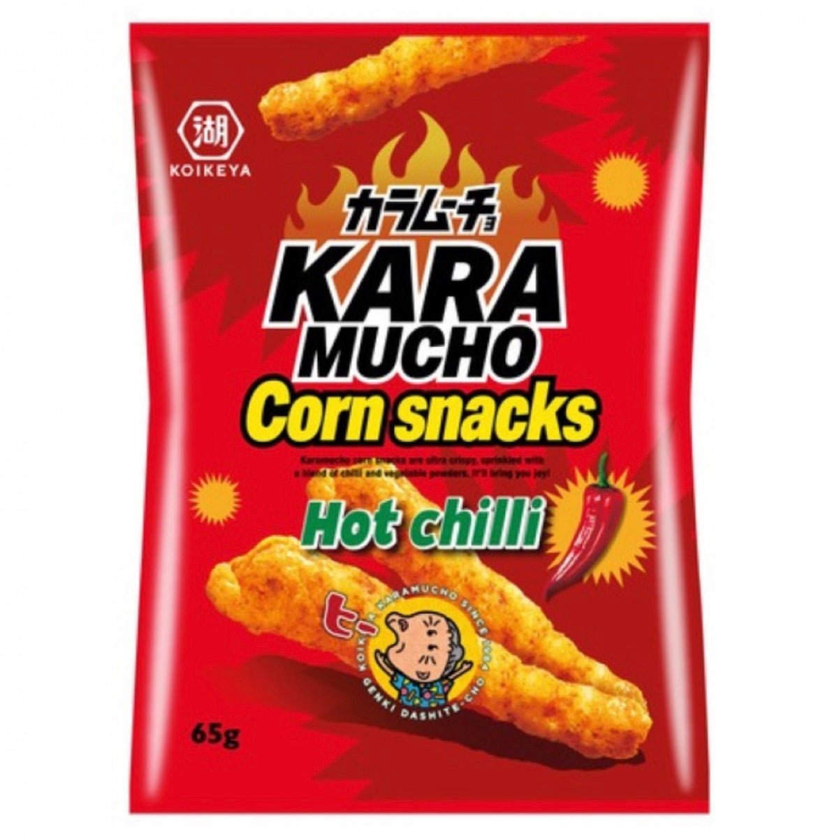 Koikeya Karamucho Corn Snacks Hot Chilli 65g - Asian Online Superstore UK