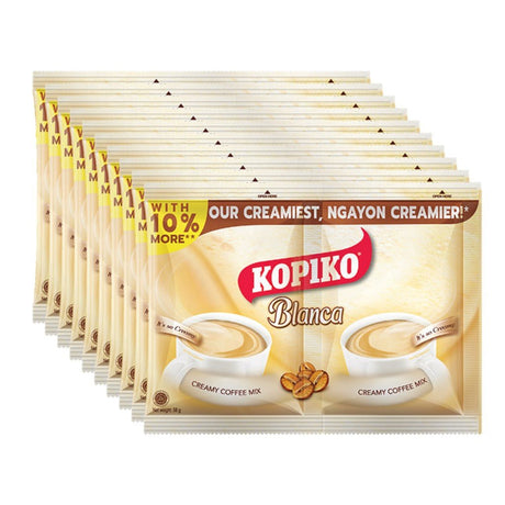 Kopiko Blanca Creamy Coffee Mix Twin Pack (10x58g) 580g - Asian Online Superstore UK