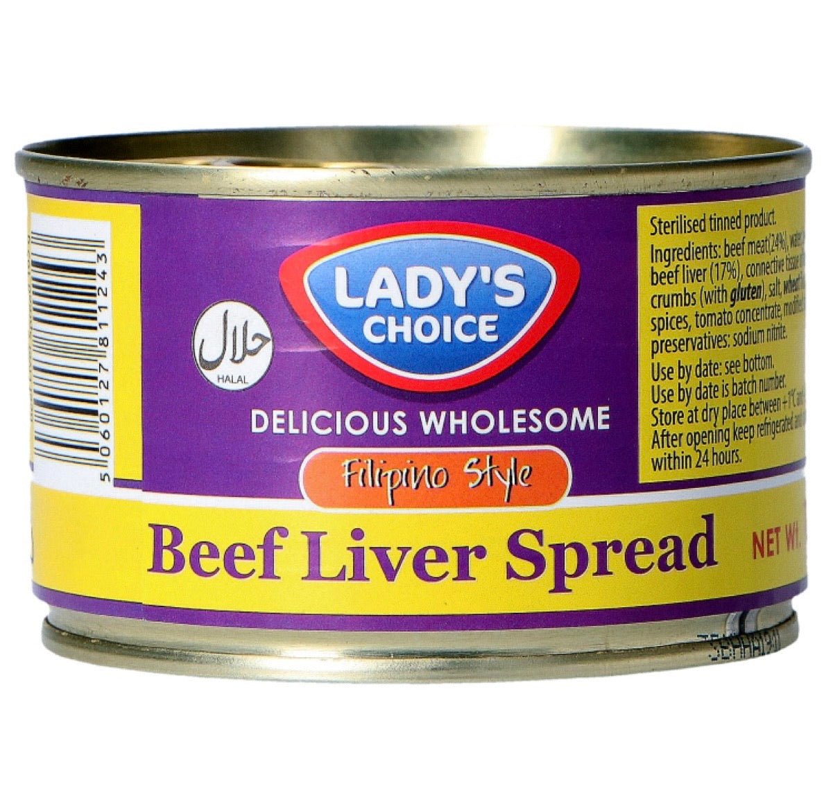 Lady’s Choice Beef Liver Spread (Filipino Style - Halal) 165g - Asian Online Superstore UK