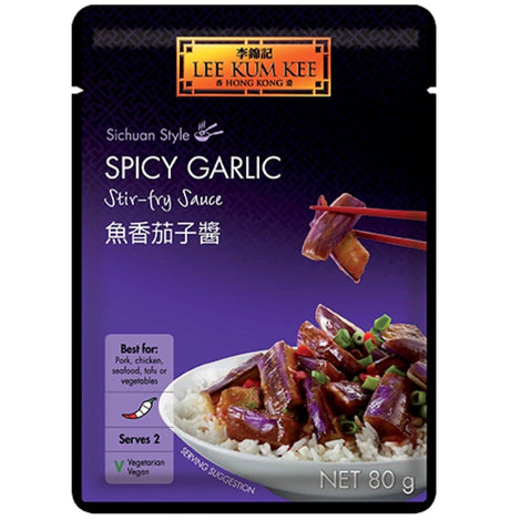 Lee Kum Kee Spicy Garlic Stir - fry Sauce (Aubergine - Sichuan Style) 80g - Asian Online Superstore UK
