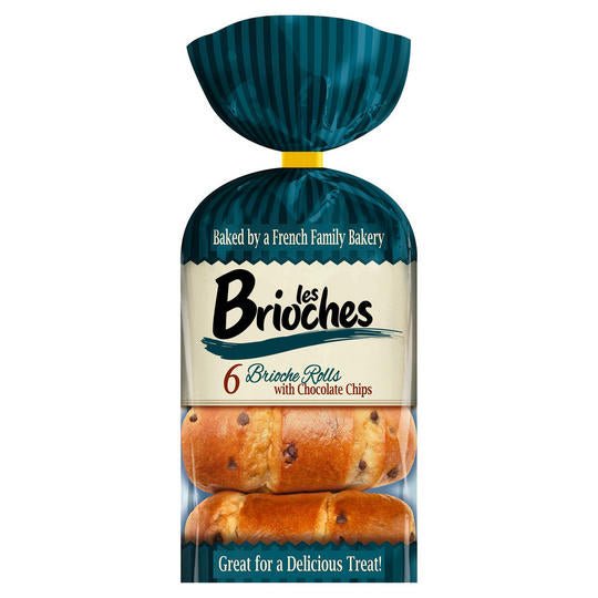 Les Brioches Brioche Rolls with chocolate (6S) 192g - Asian Online Superstore UK