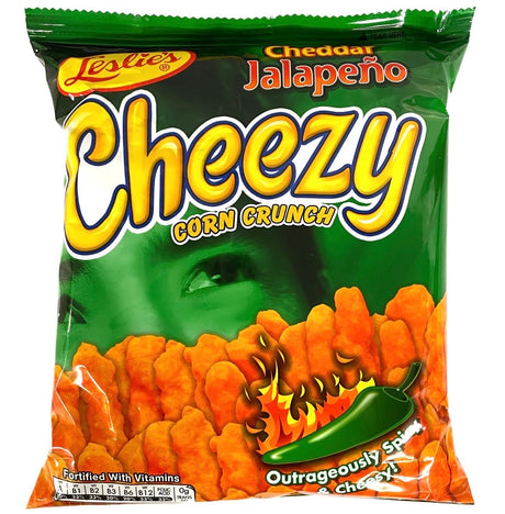 Leslie’s Cheezy Corn Crunch - Cheddar Jalapeno 70g - Asian Online Superstore UK