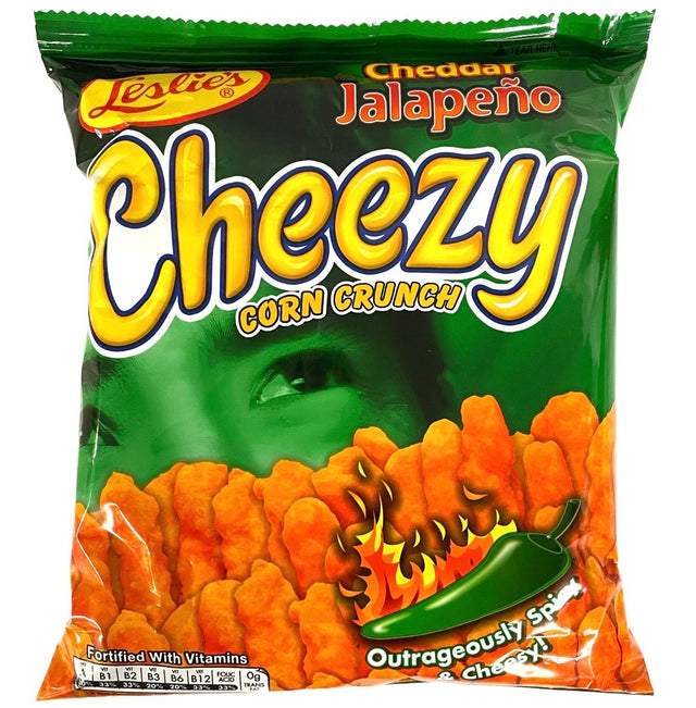 Leslie’s Cheezy Corn Crunch - Cheddar Jalapeno 70g - Asian Online Superstore UK