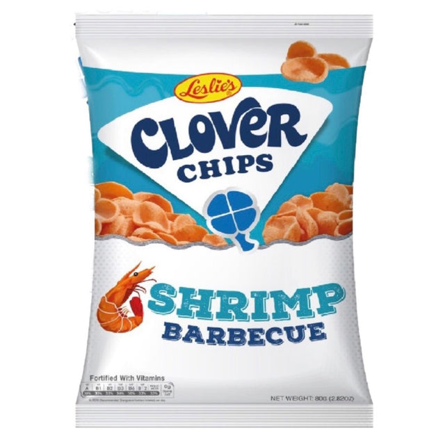 Leslie’s Clover Chips Shrimp Barbecue 50g - Asian Online Superstore UK