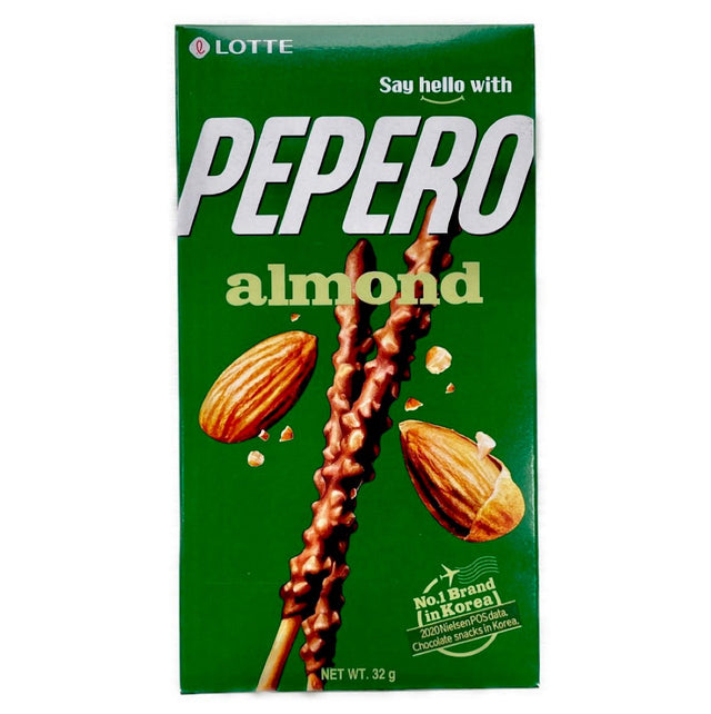 Lotte Pepero Almond Flavour Biscuit Sticks 32g - Asian Online Superstore UK
