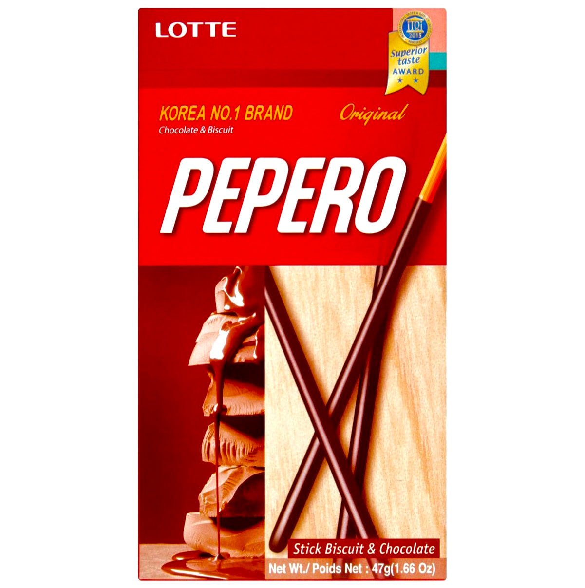 Lotte Pepero Original Flavour Biscuit Sticks 47g - Asian Online Superstore UK