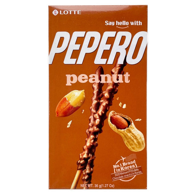 Lotte Pepero Peanut Flavour Biscuit Sticks 36g - Asian Online Superstore UK