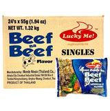 Lucky Me Beef Mami with Garnish Instant Noodle (Beef na Beef) 1Box (24x55g) 1.32kg - Asian Online Superstore UK