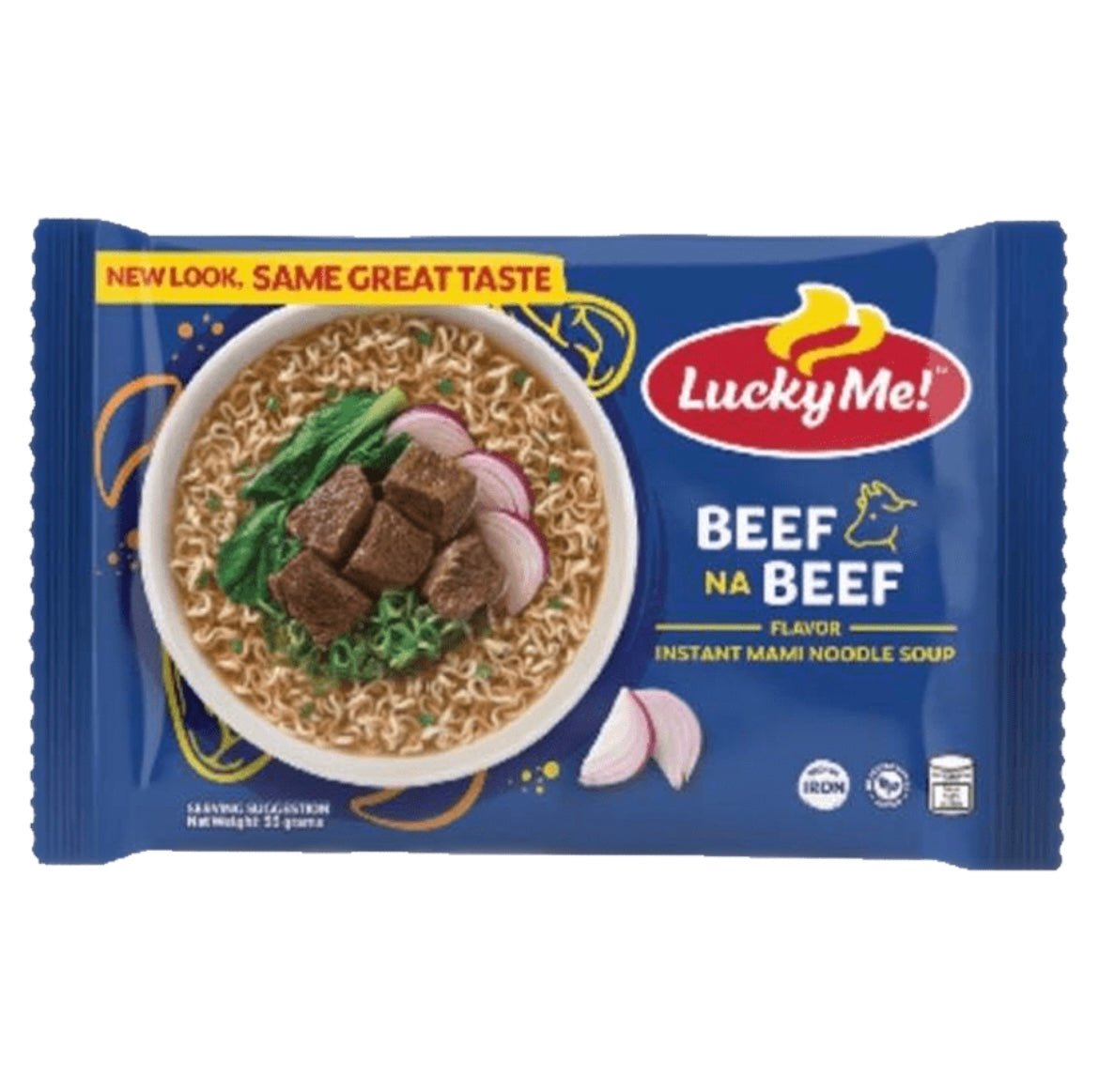 Lucky Me Beef Mami with Garnish Instant Noodle (Beef na Beef) 55g | Asian Grocery UK