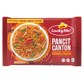 Lucky Me Pancit Canton Hot Chili Flavor (Instant Fried Noodle) 80g | Asian Grocery UK