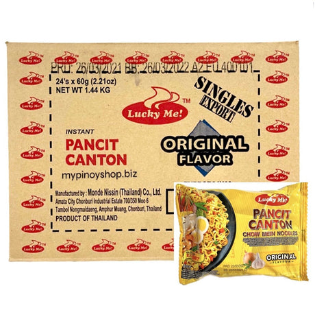 Lucky Me Pancit Canton Original Flavor (Instant Fried Noodle/Chowmien) 1Box (24x60g) 1.44kg - Asian Online Superstore UK