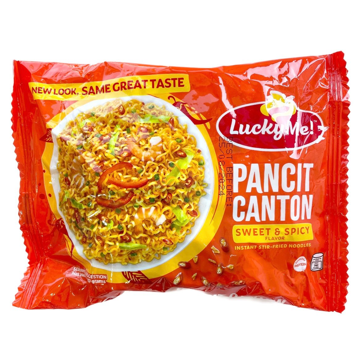 Lucky Me Pancit Canton Sweet & Spicy Flavor (Instant Fried Noodle) 10 Pack 80g - Asian Online Superstore UK