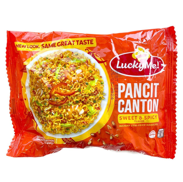 Lucky Me Pancit Canton Sweet & Spicy Flavor (Instant Fried Noodle) 10 Pack 80g - Asian Online Superstore UK