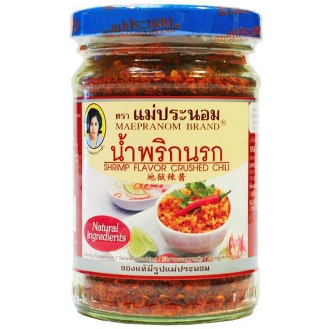 Mae Pranom Shrimp Flavor Crushed Chilli 134g - Asian Online Superstore UK