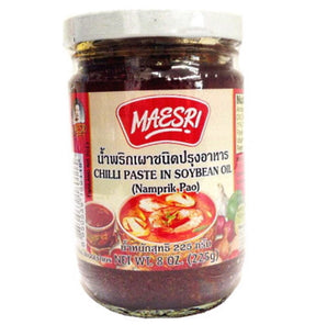 Maesri Chilli Paste in Soy Bean Oil (Namprik Pao) 225g | Asian Grocery UK