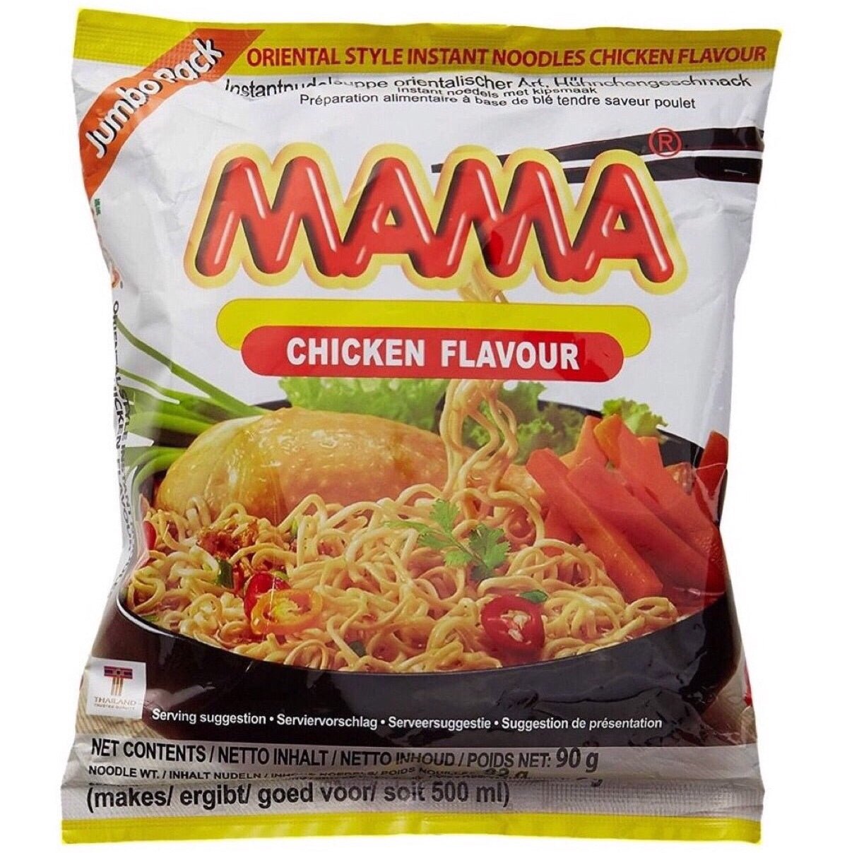 Mama Chicken Flavour Instant Noodles (Jumbo Pack) 90g - Asian Online Superstore UK