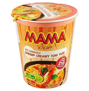 Mama Cup Noodle Shrimp Creamy Tom Yum (Rice Vermicelli)55g | Asian Grocery UK