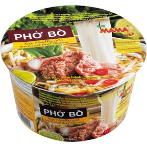 MAMA Vietnamese PHO BO (Beef Rice Noodles Bowl) 65G | Asian Grocery UK