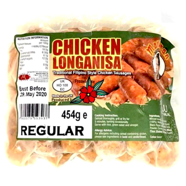 Mandhey’s Manyaman Chicken Longanisa (Sweet Cured Chicken Sausage) 454g - Asian Online Superstore UK