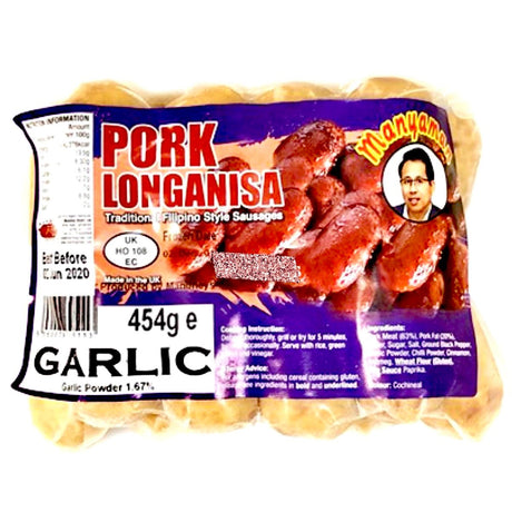 Mandhey’s Manyaman Garlic Pork Longanisa (Garlic Cured Sausage) 454g - Asian Online Superstore UK