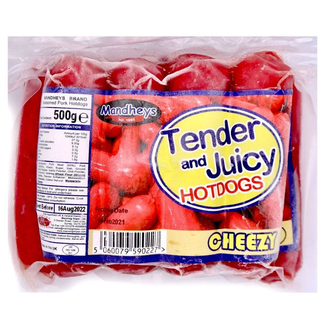 Mandhey’s Manyaman Tender & Juicy Cheezy Hotdogs 500g - Asian Online Superstore UK