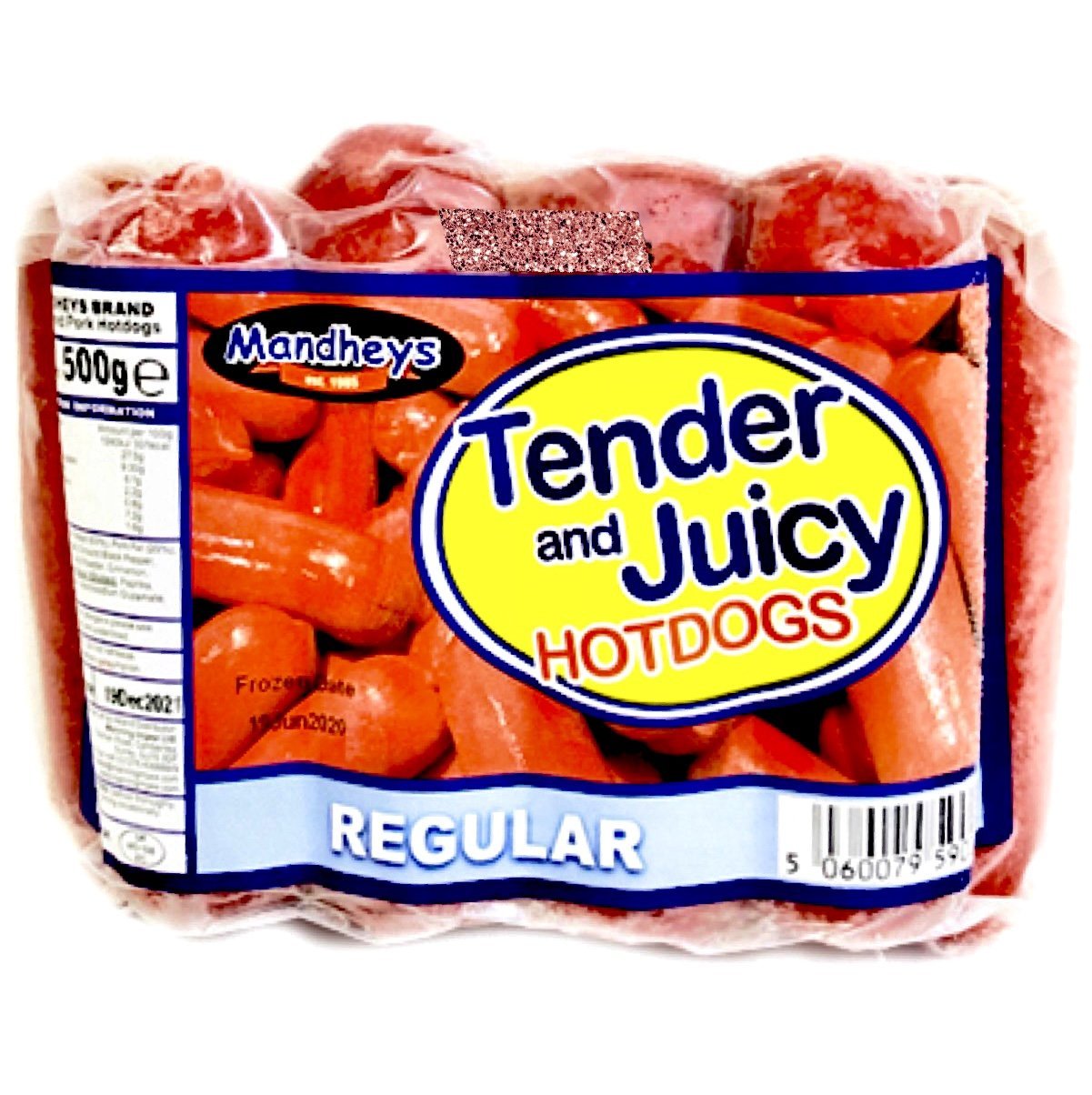 Mandhey’s Manyaman Tender & Juicy Regular Pork Hotdogs 500g - Asian Online Superstore UK