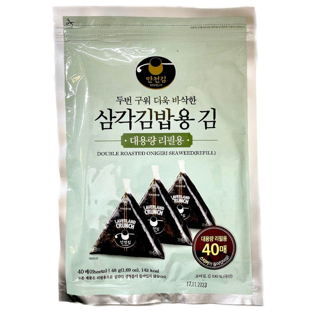 Manjun Roasted Laver For Triangle Kimbap 40 Sheets - Asian Online Superstore UK