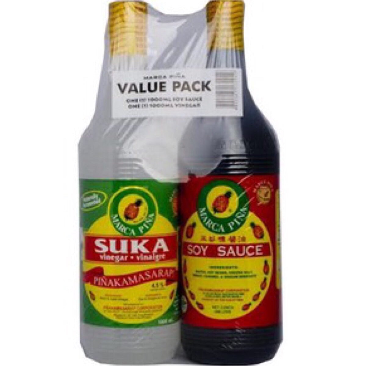 Marca Pina Value Pack (Soy Sauce & Vinegar 2x750mlL) 1.5ml – Asian ...