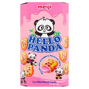 Meiji Hello Panda Strawberry Biscuit 50g | Asian Grocery UK