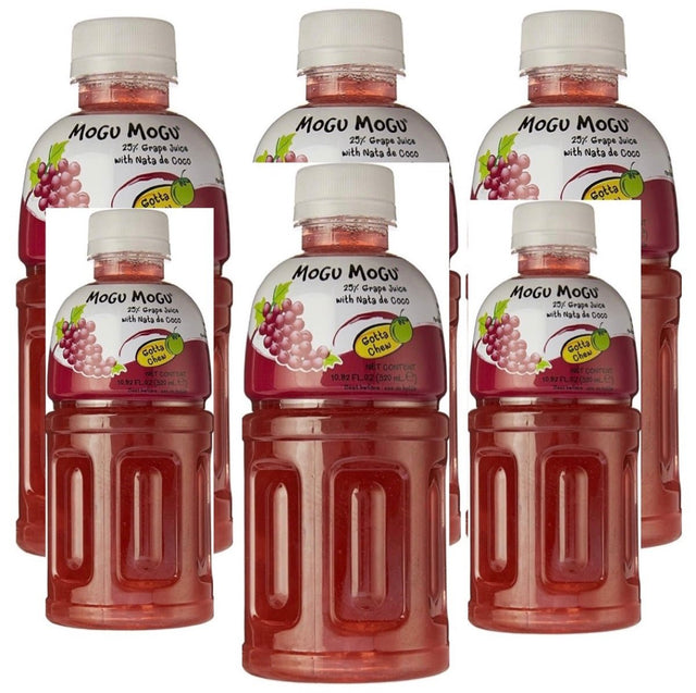 Mogu Mogu Nata De Coco Grapes Flavour 6x320ml - Asian Online Superstore UK