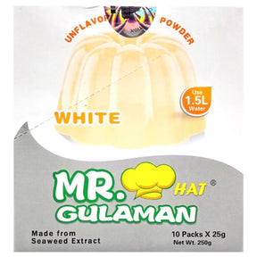 Mr. Gulaman Unflavored Jelly Powder - White 1 box (10 Packs) 240g | Asian Grocery UK