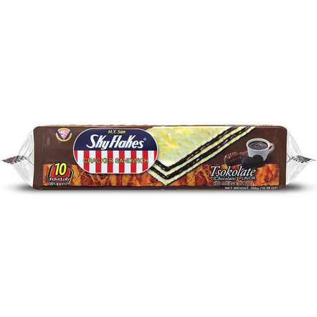M.Y. San Sky Flakes Cracker Cream Tsokolate (10x30g) 300g - Asian Online Superstore UK