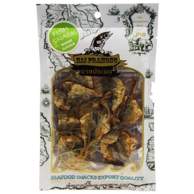 Nai Pramong Wasabi Roasted Seasoned Yellow Strip Trevally 40g - Asian Online Superstore UK