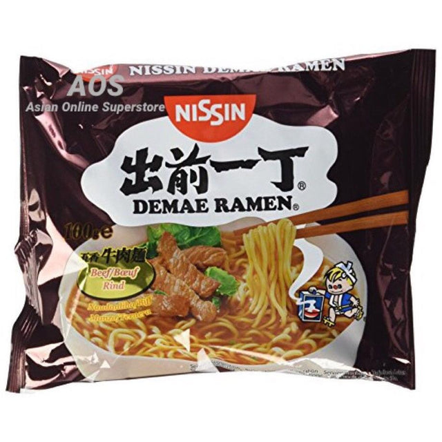 Nissin Demae Ramen Beef (Boeuf Rind) 1Box (30x100g) 3kg - Asian Online Superstore UK