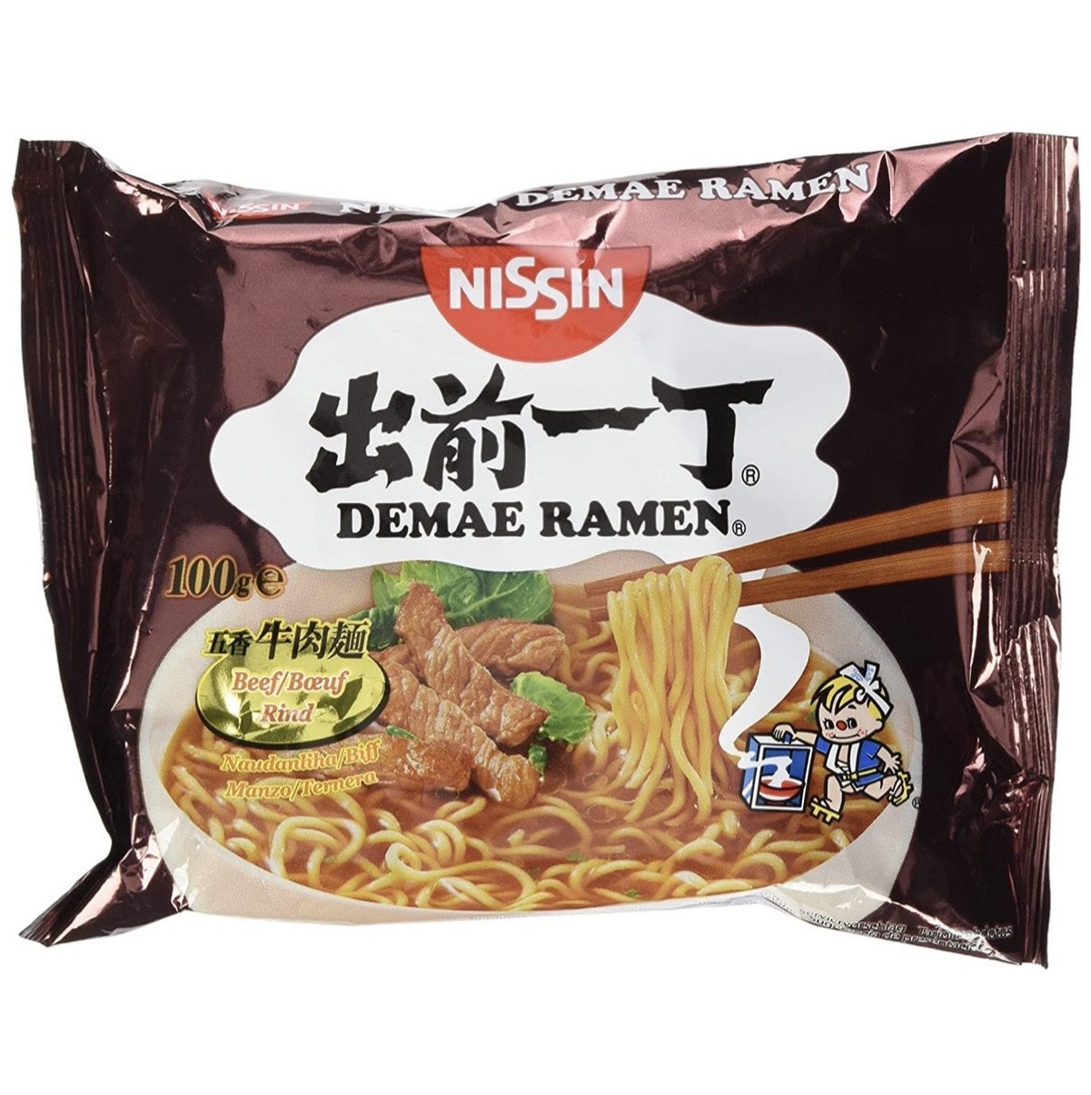 Nissin Demae Ramen Beef (Boeuf Rind) 1Box (30x100g) 3kg - Asian Online Superstore UK