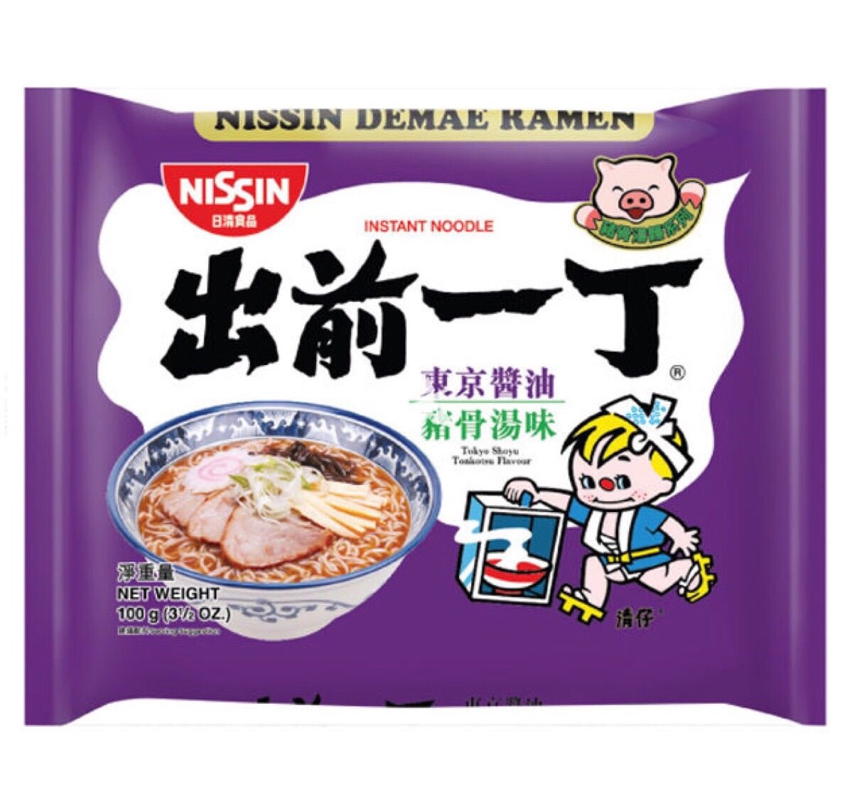 Nissin Demae Ramen Tokyo Shoyu Tonkotsu Flavour Instant Noodles 100g - Asian Online Superstore UK