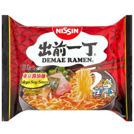 Nissin Demae Ramen Tokyo Soy Sauce Flavour Instant Noodles 100g - Asian Online Superstore UK