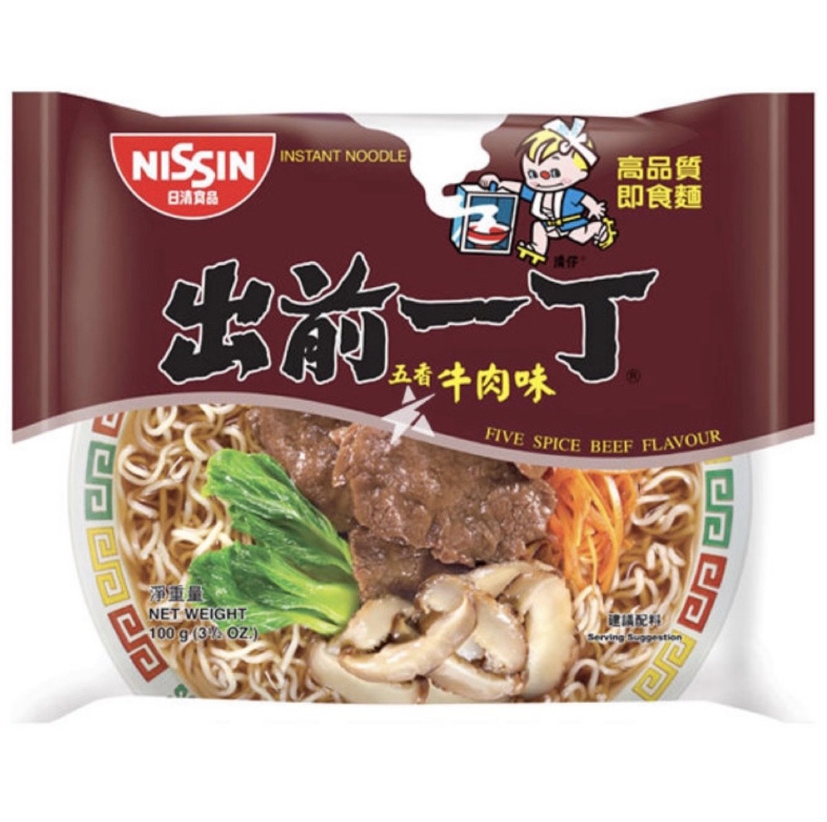 Nissin Five Spice Beef Flavour Instant Noodles 1Box(30x100g) 3kg - Asian Online Superstore UK