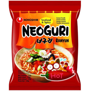 Nongshim Neoguri Ramyun Hot Instant Noodle (Seafood & Spicy) 120g | Asian Grocery UK