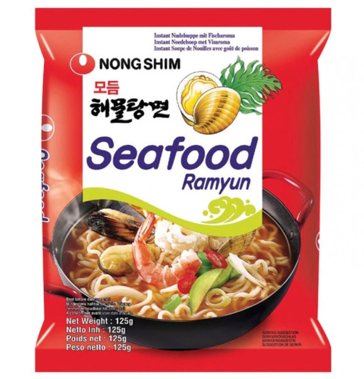 Nongshim Seafood Ramyun Instant Noodle 125g - Asian Online Superstore UK