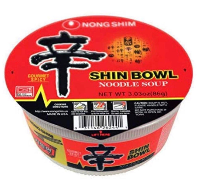 Nongshim Shin Bowl Noodle Soup 86g - Asian Online Superstore UK