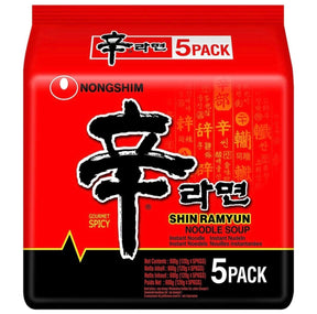 Nongshim Shin Ramyun Instant Noodle (Multi) 5x120g | Asian Grocery UK