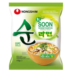 Nongshim Soon Veggie Ramyum Instant Noodle Soup 112g | Asian Grocery UK