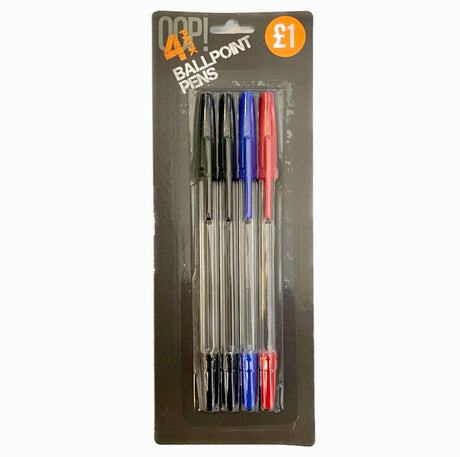 OOP! Ball Point Pen 4pc - Asian Online Superstore UK