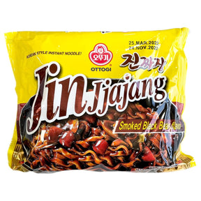 Ottogi Jin Jjajang Ramen Smoked Black Been Flavour (Stir Fried Noodle) 135g | Asian Grocery UK